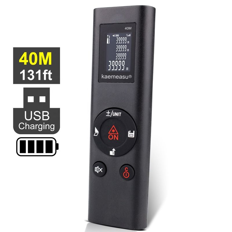 40m Mini portatile USB ricaricabile Laser Distance Meter Alta precisione infrarosso Regola elettronica Laser Range Finder