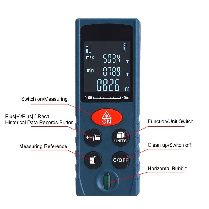 OEM ODM Mini Laser Handheld Distance Meter Strumenti di misurazione Regola elettronica Laser Digital Range Finder in vendita