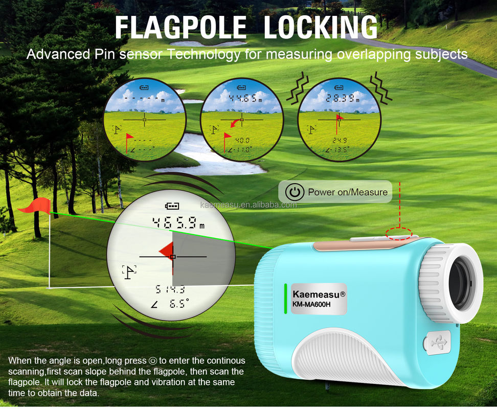 OEM 1200m Golf Slope Scope Laser Distance Meter Telescopio di grado industriale Golf Laser Rangefinder con supporto personalizzato
