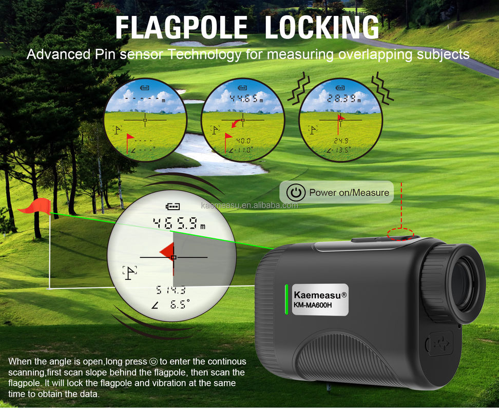 OEM 1200m Golf Slope Scope Laser Distance Meter Telescopio di grado industriale Golf Laser Rangefinder Nero