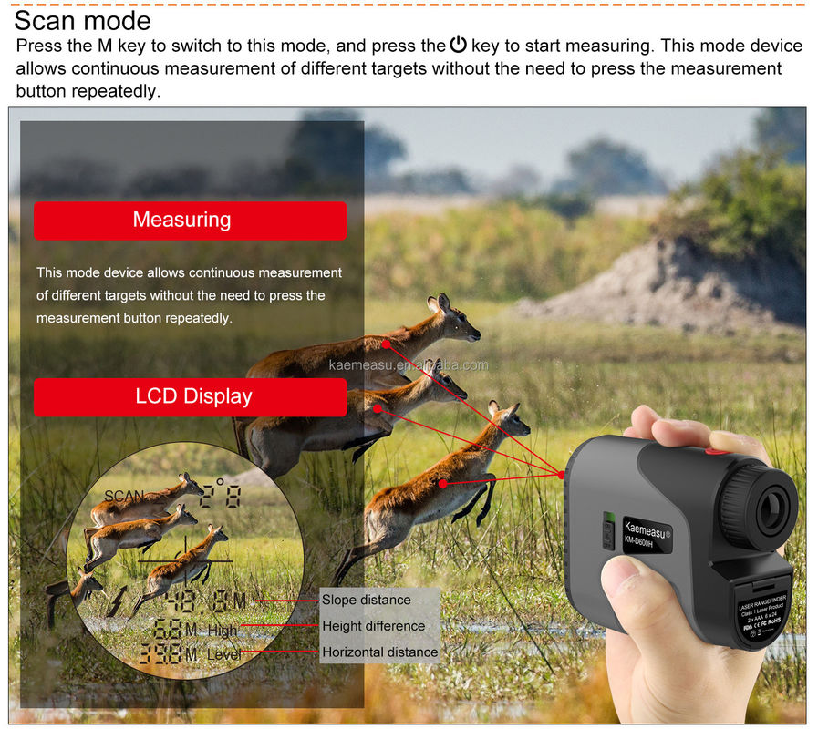 D Modello Laser Range Finder Distance Meter Combo Golf Caccia Ingegneria di rilevamento Accurate Power Supply 1.5V*2*AAA Batteria