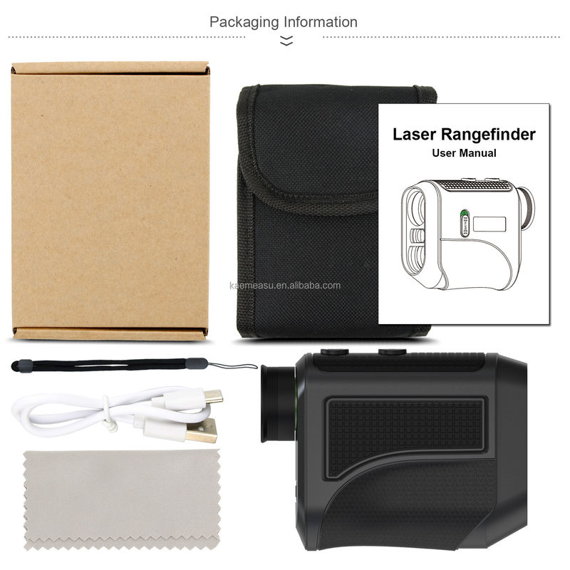 Modello F Logo personalizzato Golf Laser Rangefinder Funzione di vibrazione di pendenza Ottica chiara per i golfisti