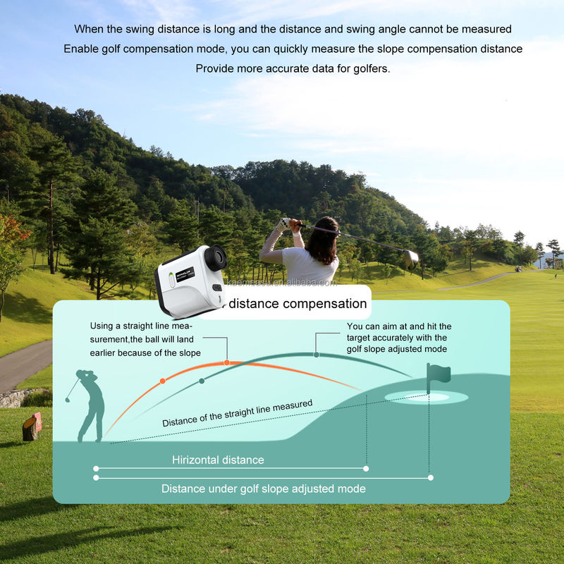 F Modello Golf Affordable Rangefinder Pin di pendenza Cerco strumento di misurazione della distanza laser leggero