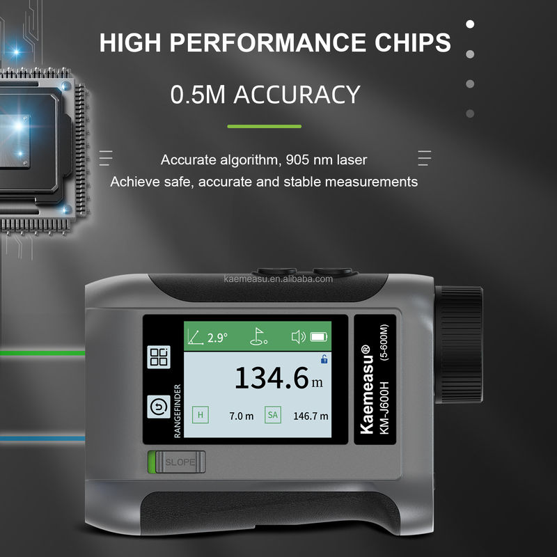 J schermo LCD Golf Sport Laser telemetro Strumenti ottici Diastimetro da caccia Telescopio intelligente per golf