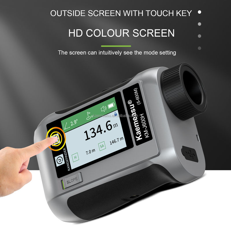 J schermo LCD Golf Sport Laser telemetro Strumenti ottici Diastimetro da caccia Telescopio intelligente per golf