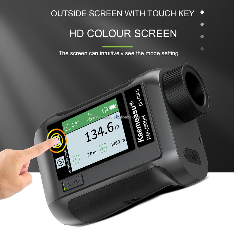J schermo LCD aggiornato Golf Sport Laser Rangefinder Strumenti ottici Diastimetro di caccia Telescopio golf intelligente