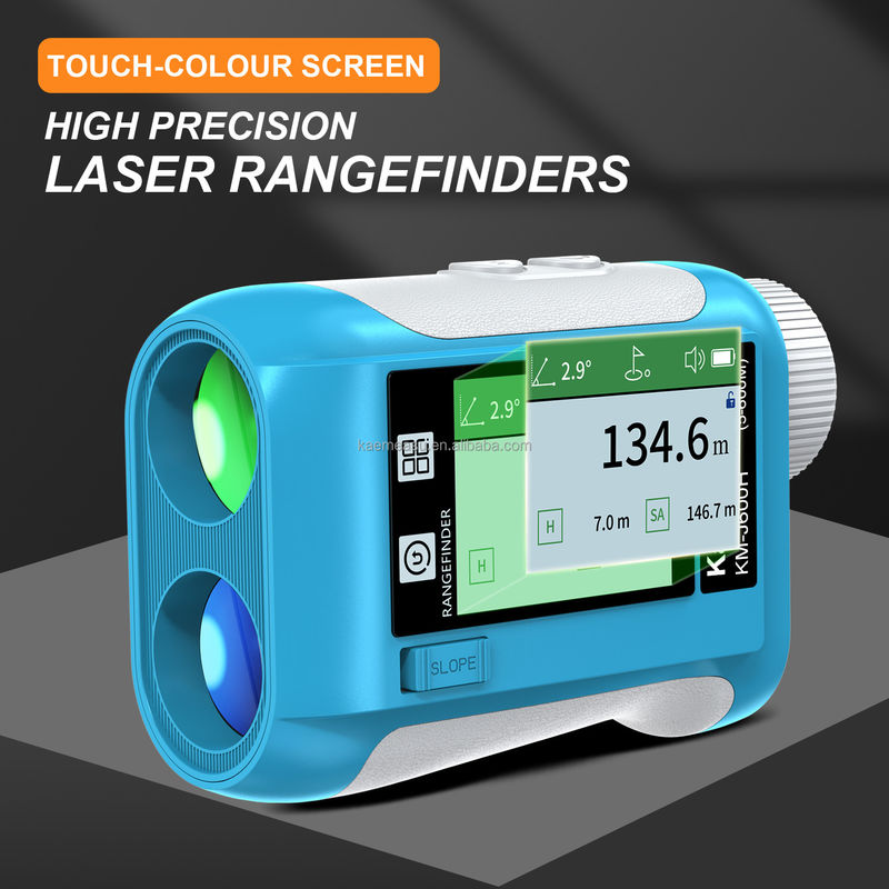 J schermo LCD aggiornato Golf Sport Laser Range Finder 1500m Strumenti ottici Diastimetro da caccia Ingrandimento 6.5X Blu