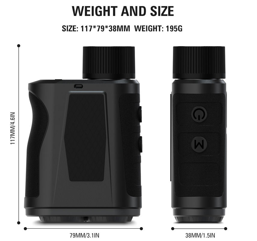 H 1500m Telescopio per Golf Slope Funzione Long Distance Range Rangefinder 7x Rangefinder Golf Scope
