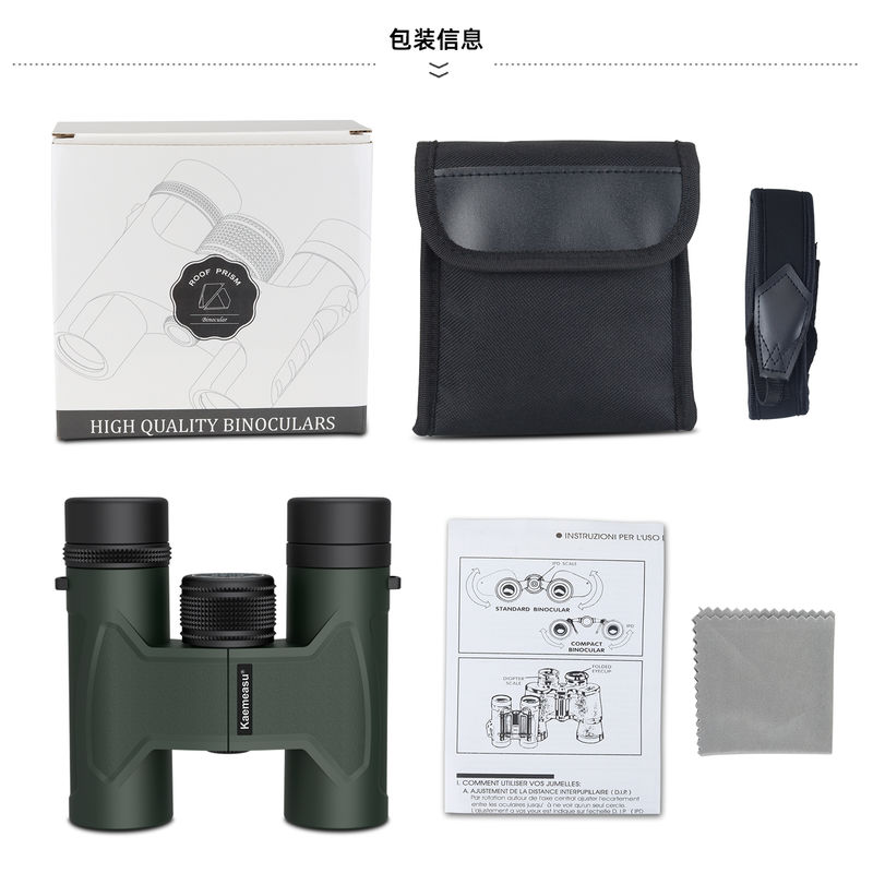 E 10x42 Binocolo Telescopio Compatto Treppiede Impermeabile Binocolo per Bambini per Esplorazione all'aperto Ampio campo visivo